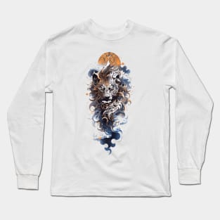 A chinese lion and zodiac stars Long Sleeve T-Shirt